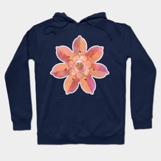 watercolor painted flower Hoodie